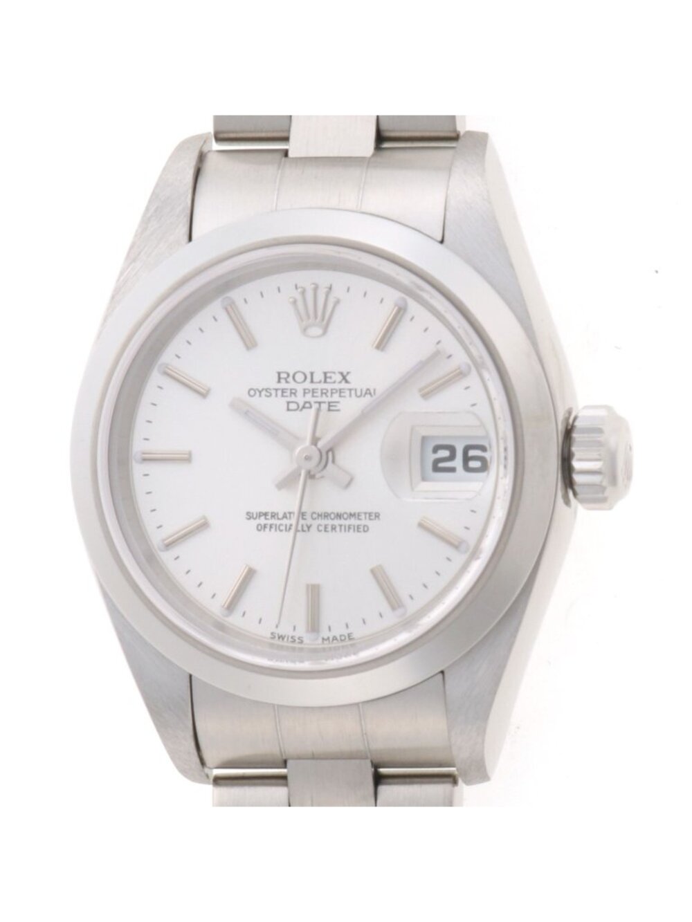 Rolex Oyster Perpetual Date Watch with Stainless Steel Silver